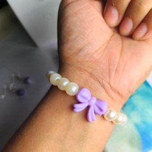 Pretty Purple Bow Bracelet