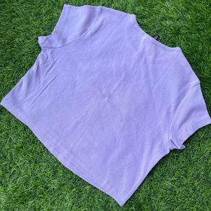 H&M Lavender Printed Crop Top