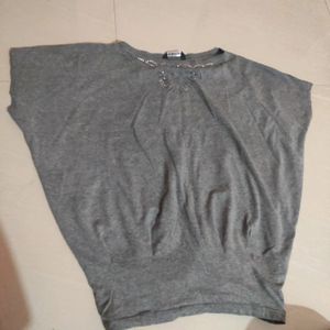 Grey Boxy Top