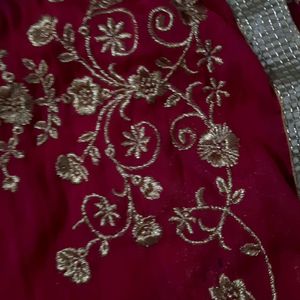 Mazenta Color Chinon Dupatta