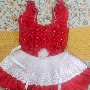 red colour frock for girl baby