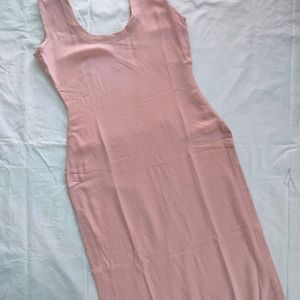 Peach Sleeveless Kurti For Women