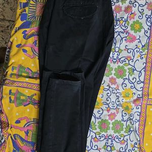 Being Human 34inch Black Cotton Trouser