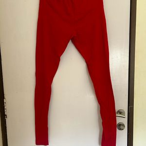 Comfort Lady Cotton Leggings | Free Size | Red