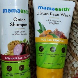 Mamaearth Ubtan Face Wash & Onion Shampoo Combo