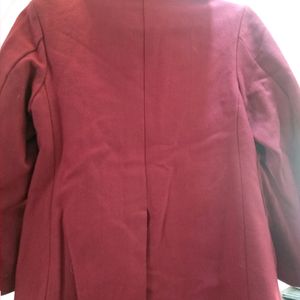 Maroon woollen blazer