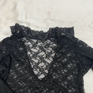 Designer Net black bodysuit