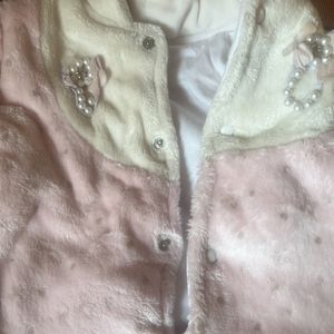 Party Wear Woollen Huddiee Suit For Baby Girl