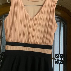 Peach Black Short Dress