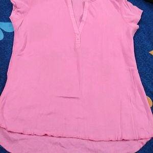 Rosepink  Barbie High Low slim T Shirt