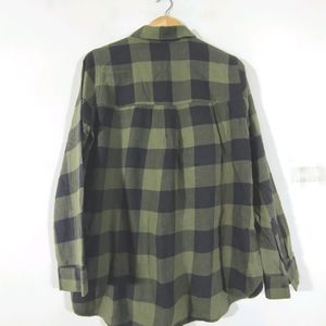 Olive And Black Checks Shirt (Women's)