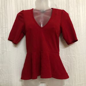 New Look Red Half Sleeve Top