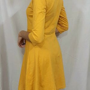 Fit and Flare Dress with 3/4th Sleeves