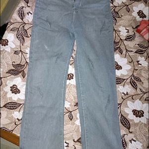 Bootcut Grey Jeans For Girls