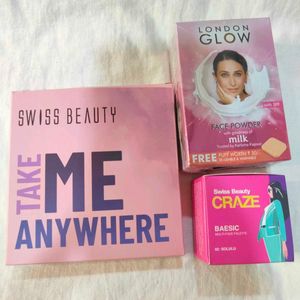 Swiss Beauty Eyeshadows & London Glow Face Powder