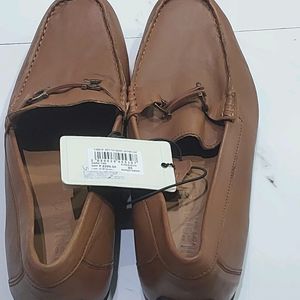 GENUINE LEATHER DARK TAN UNUSED LOAFERS FOR MEN