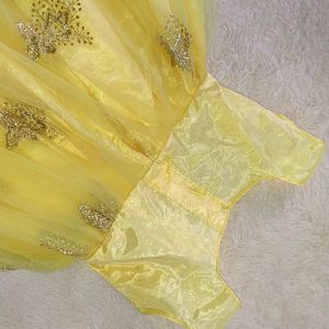 💛Light Yellow Skirt Attached Petticot💛