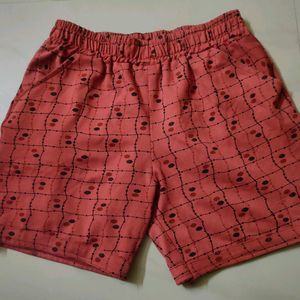 Three cotton blend shorts