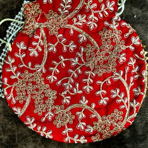 Festival Season Offer Women’s Red Potli Bag😍❤️