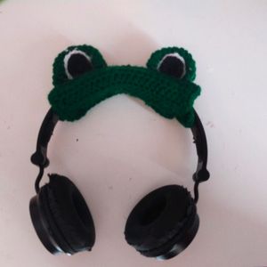 Crochet Frog Headphone Cover!!