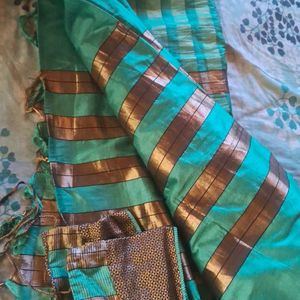 Attractive Sea Green Saree