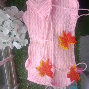 Crochet Pink Bow Top