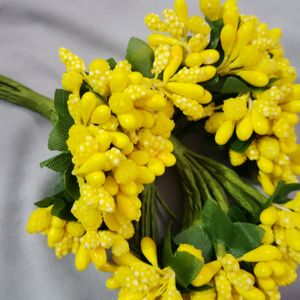 Yellow Artificial flower (4inch, pack of 10 bunch)