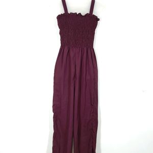 Wine  Sleeveless Jumpsuits(Women's)