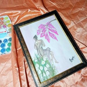 Girl Painting Frame