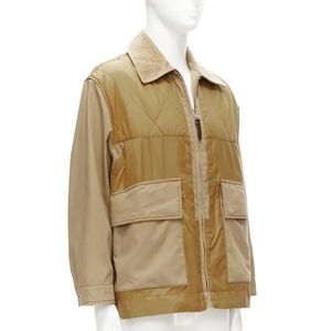 BURBERRY brown corduroy padded pocketed Jacket