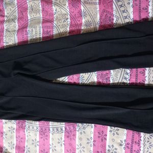 Black Wide Leg Flared Trouser