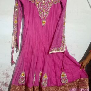 Pink Latest Gown Frock