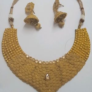 Bridal Gold Plated Fancy Jewellery Set Premium