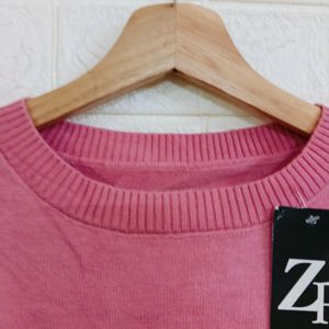 Pink Pure Woolen Tops