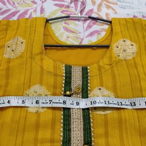 Beautiful Chanderi Suit Dupatta And Cotton Plazo