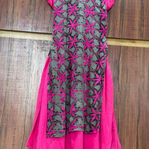 Pink &ash Coloured kurti.