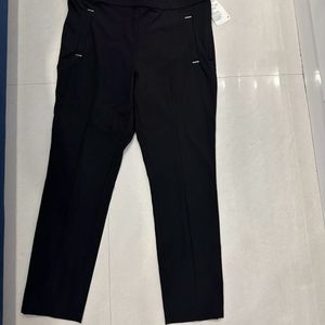 With Tag H&M Black Trousers Size UK16P waist 34