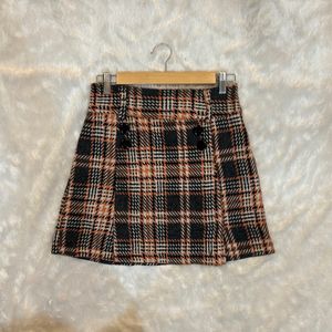 Cheques Print Skirt