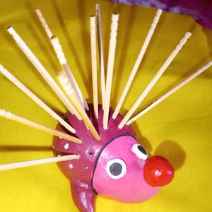 Porcupine Toothpick Or Agarbatti Holder