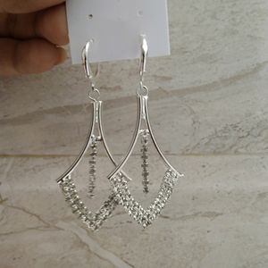 Silver Plated Long Earrings