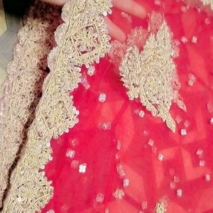 Bridal Net Lehenga With Heavy Dupatta