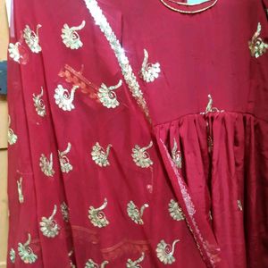 Round Kurti With Lehenga Beautiful Dupatta ❤️