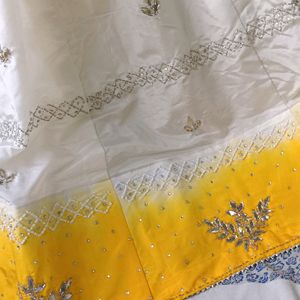 Beautiful Lehenga Choli Dupatta For Haldi Function