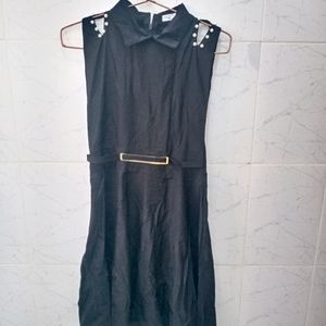 Black Flared Party Dress