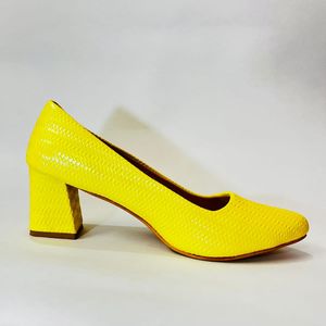 Chrome Yellow Heels For Women