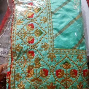 Art Silk Lace Border Saree With Blouse Piece