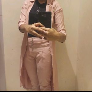 Pink Co-ord With Long Shrug