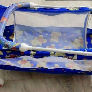 Blue Jhula Cradle For Baby New Born To 8 Month