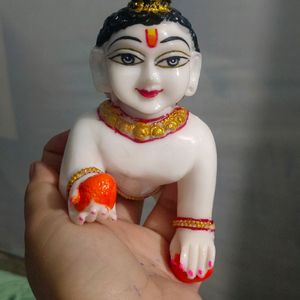 White Marble Polyester Laddu Gopal Ji