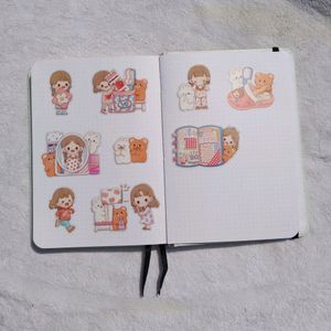 Korean Kawaii Transparent Journalsay Stickers